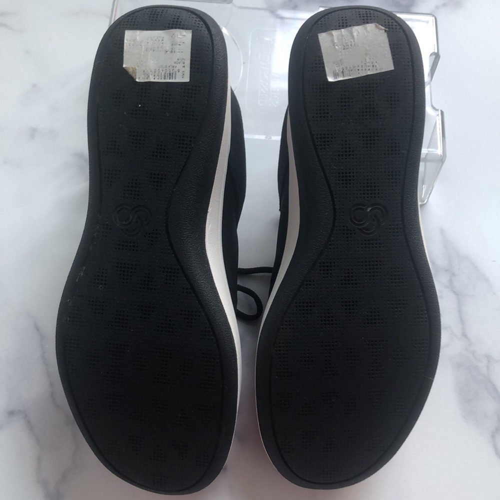 COPY - Clarks Cloudsteppers Black Snack Sneakers Size 7.5M lace up discontinued - Picture 6 of 12